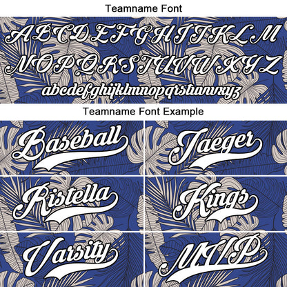 custom full print design authentic tropical plants baseball jersey
