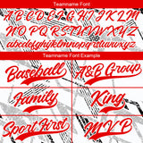 Custom Full Print Design Baseball Jersey white-black-red