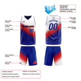 Custom Reversible Basketball Suit for Adults and Kids Personalized Jersey White-Red-Royal