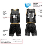 custom bandanna basketball suit for adults and kids  personalized jersey