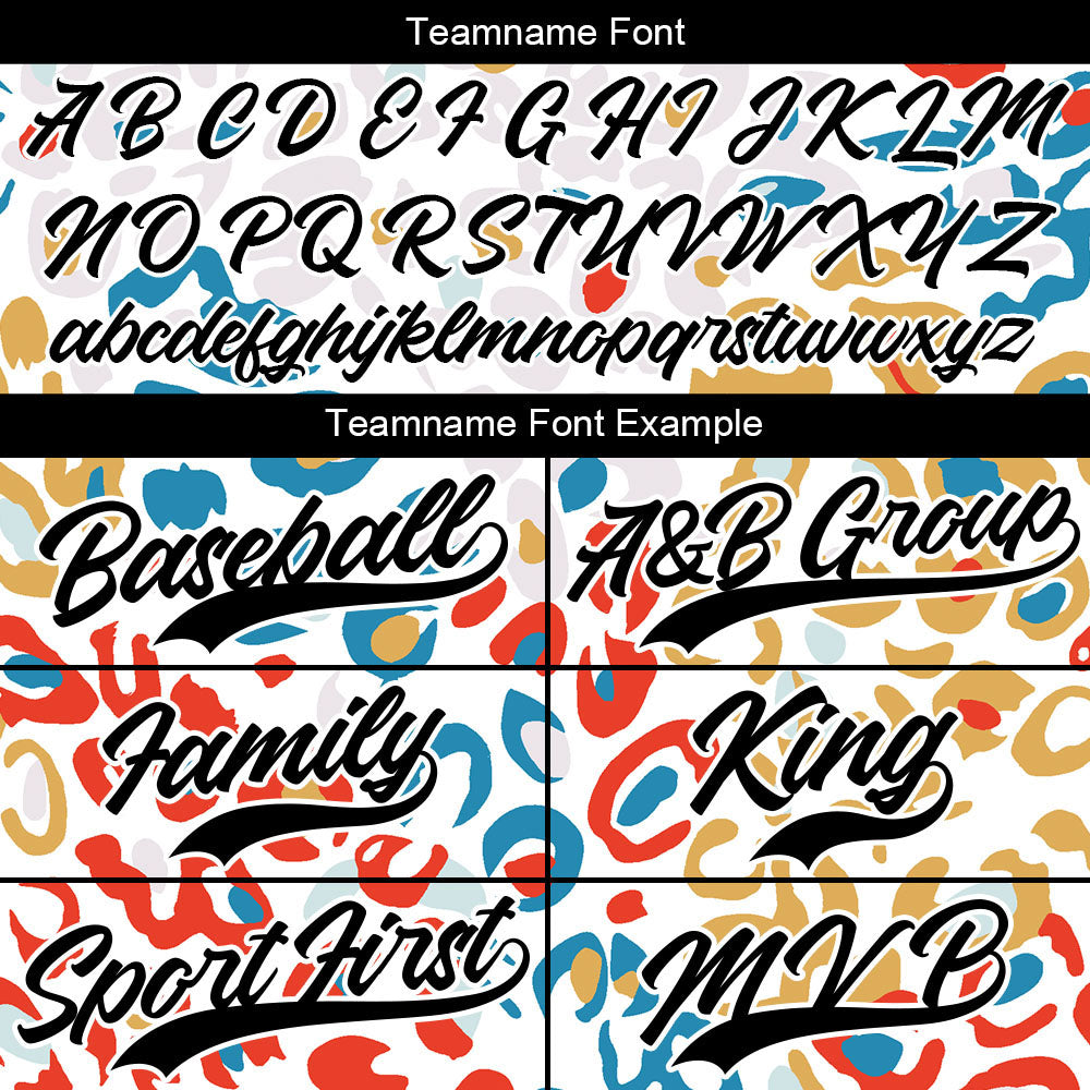 Custom Full Print Design Baseball Jersey Leopard print