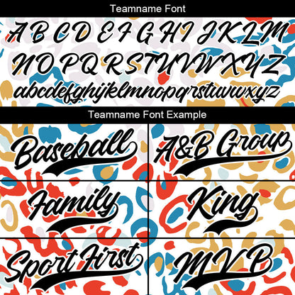 Custom Full Print Design Baseball Jersey Leopard print