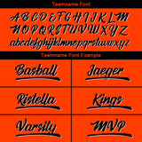 custom baseball jersey shirt orange-black-white