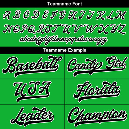 Custom Full Print Design Baseball Jersey green