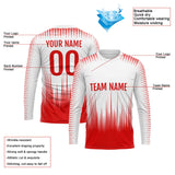 Custom Basketball Soccer Football Shooting Long T-Shirt for Adults and Kids White-Red