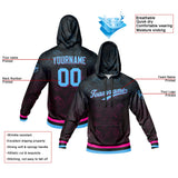 Custom Sweatshirt Hoodie For Men Women Girl Boy Print Your Logo Name Number Black-Light Blue-Pink