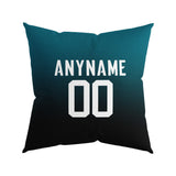 Custom Football Throw Pillow for Men Women Boy Gift Printed Your Personalized Name Number Teal&Black&White