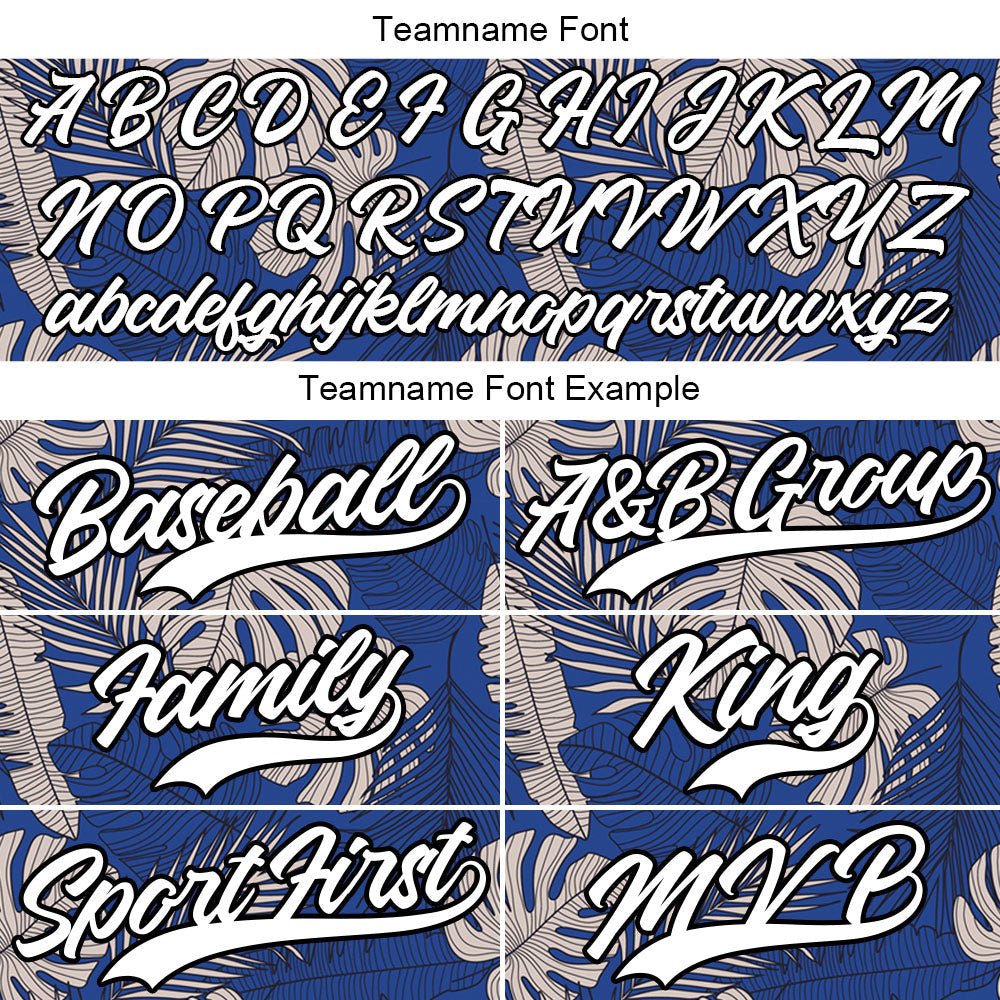Custom Full Print Design Baseball Jersey Tropical plants