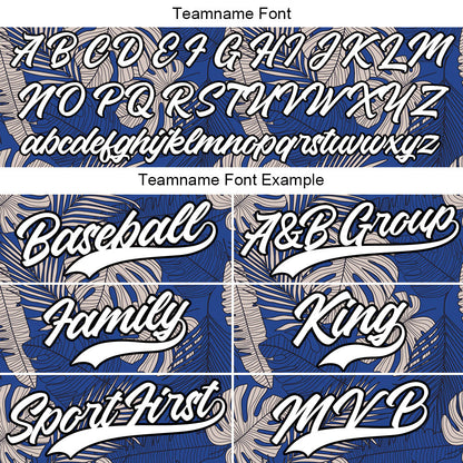 Custom Full Print Design Baseball Jersey Tropical plants