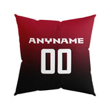 Custom Football Throw Pillow for Men Women Boy Gift Printed Your Personalized Name Number Red&White&Black