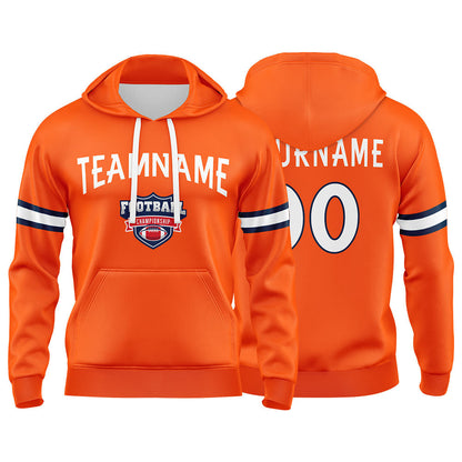 Custom Sweatshirt Hoodie For Men Women Girl Boy Print Your Logo Name Number Orange&White&Navy