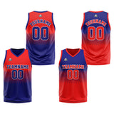 Custom Reversible Basketball Suit for Adults and Kids Personalized Jersey Royal-Red