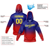 Custom Sweatshirt Hoodie For Men Women Girl Boy Print Your Logo Name Number Royal-Red-Yellow