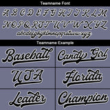 Custom Full Print Design Baseball Jersey purple gray