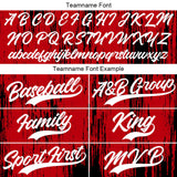 Custom Full Print Design Baseball Jersey red-black