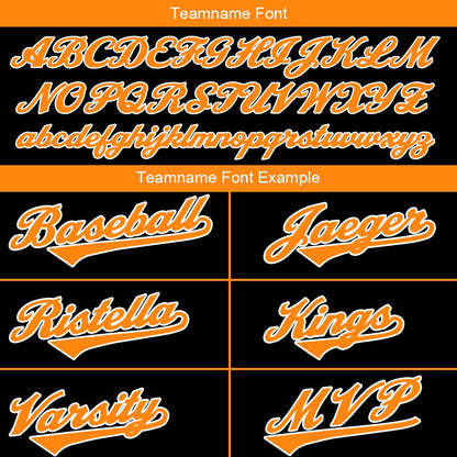custom authentic pullover sweatshirt hoodie black-orange-white