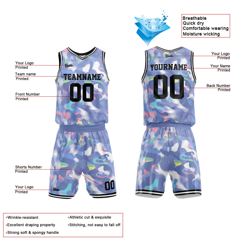 custom camouflage basketball suit for adults and kids  personalized jersey