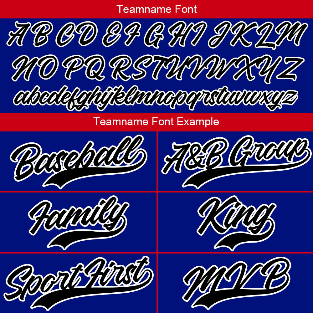 Custom Full Print Design Baseball Jersey Red-Royal