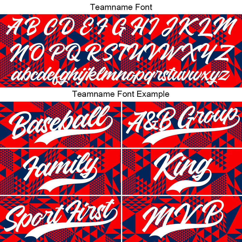 Custom Full Print Design Baseball Jersey red