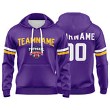 Custom Sweatshirt Hoodie For Men Women Girl Boy Print Your Logo Name Number Purple&White&Yellow