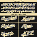 Custom Long Sleeve Windbreaker Jackets Uniform Printed Your Logo Name Number Black-Gold-White