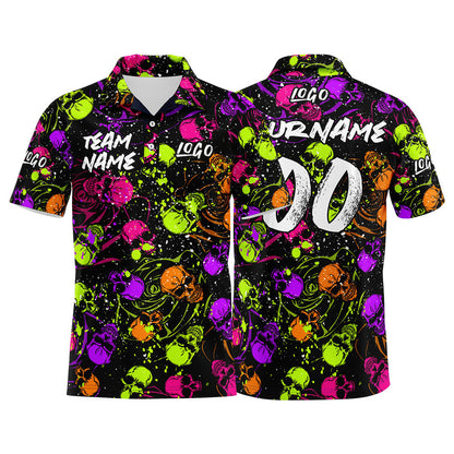 Custom Football Polo Shirts  Add Your Unique Logo/Name/Number Purple&Green