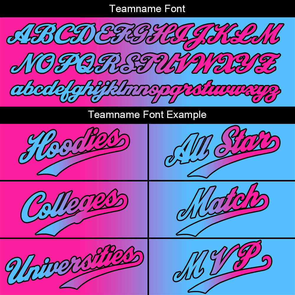 Custom Sweatshirt Hoodie For Men Women Girl Boy Print Your Logo Name Number Hot Pink-Light Blue