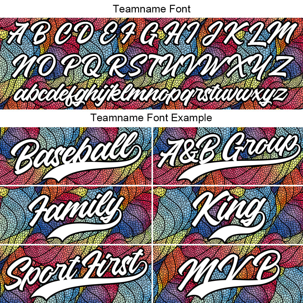 Custom Full Print Design Baseball Jersey Stained glass