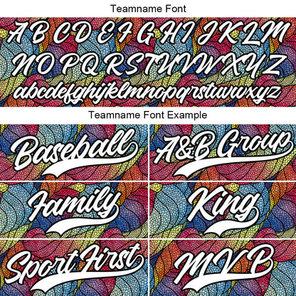 Custom Full Print Design Baseball Jersey Stained glass