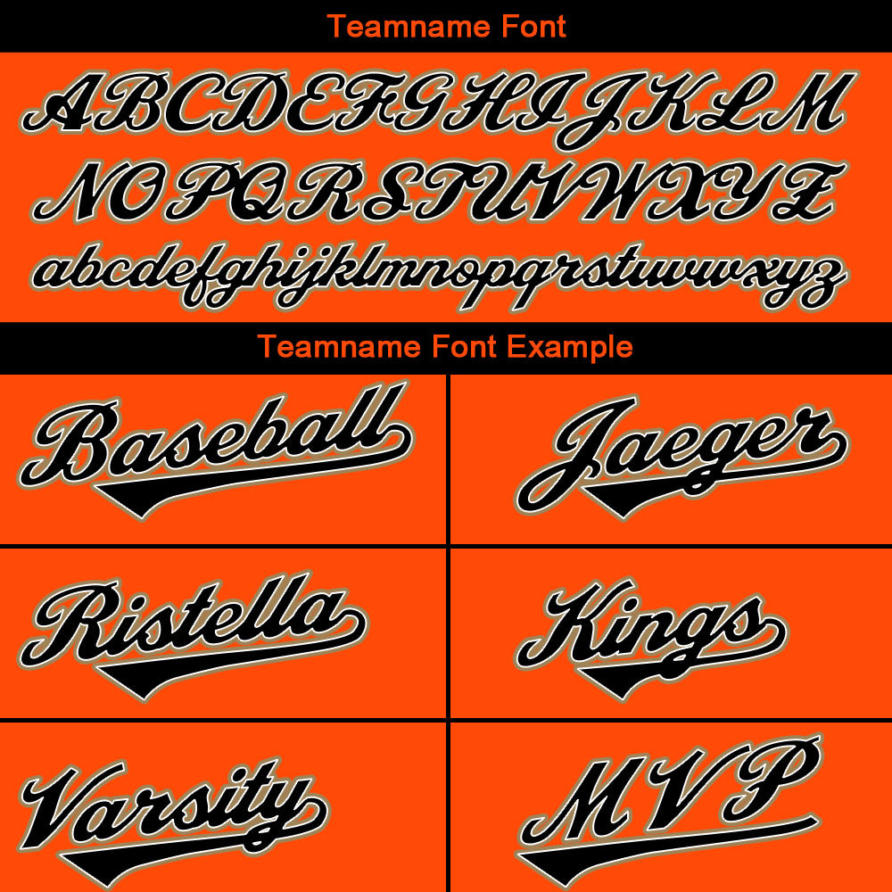 custom authentic pullover sweatshirt hoodie orange-black-white-gold