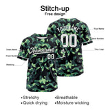 Custom Full Print Design Baseball Jersey camouflage