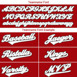 custom authentic baseball jersey red-white-black mesh