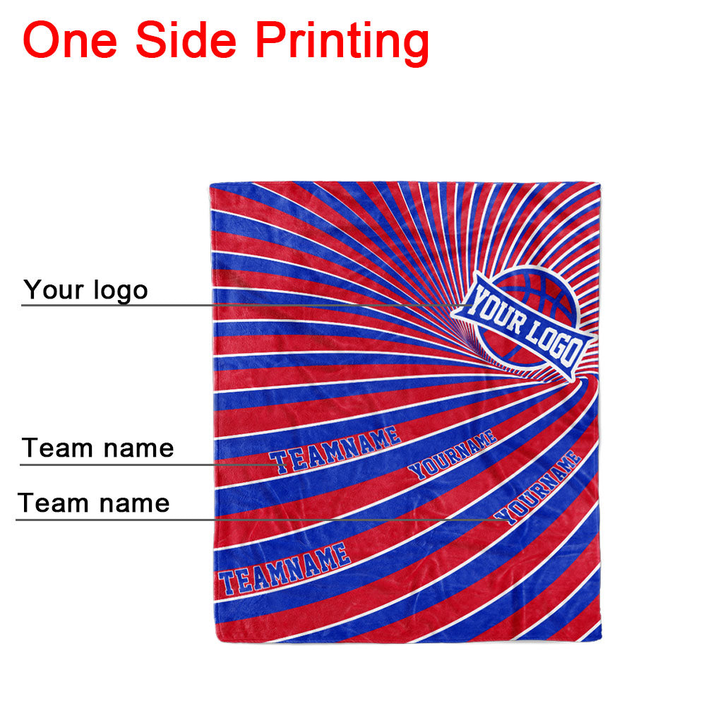 custom ultra-soft micro fleece blanket royal-red