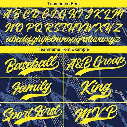 Custom Full Print Design Baseball Jersey navy-gray