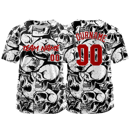 Custom Baseball Jersey Personalized Baseball Shirt for Men Women Kids Youth Teams Stitched and Print Black&White