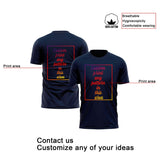 custom cotton short t-shirt navy