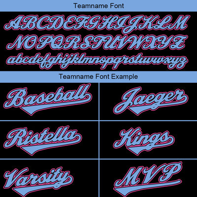 custom authentic pullover sweatshirt hoodie black-light blue-pink