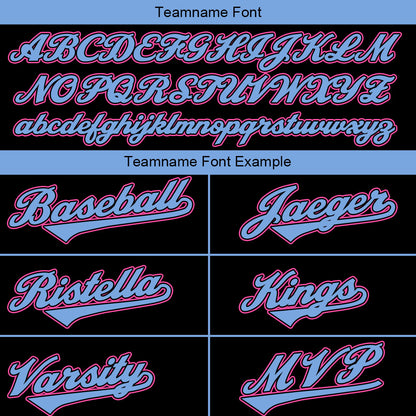 custom authentic pullover sweatshirt hoodie black-light blue-pink