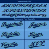 customized authentic baseball jersey light blue-navy-aqua mesh