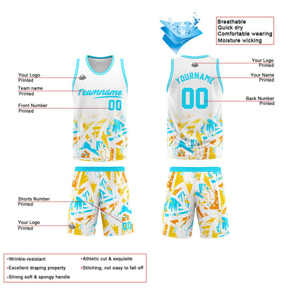 Custom Basketball Jersey Uniform Suit Printed Your Logo Name Number Black&Light Blue