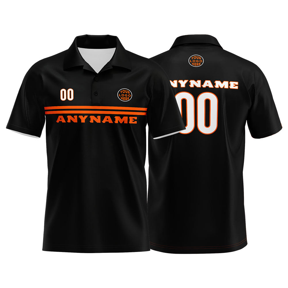 Custom Football Polo Shirts  for Men, Women, and Kids Add Your Unique Logo&Text&Number Cincinnati