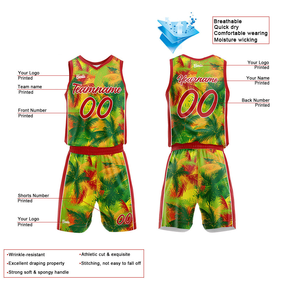 custom tropic basketball suit kids adults personalized jersey
