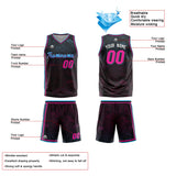 Custom Reversible Basketball Suit for Adults and Kids Personalized Jersey Black-White