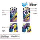 Custom Basketball Jersey Uniform Suit Printed Your Logo Name Number Navy&Purple