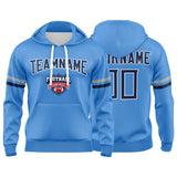 Custom Sweatshirt Hoodie For Men Women Girl Boy Print Your Logo Name Number Light Blue&Navy&Gray
