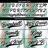 Custom Full Print Design Baseball Jersey White-Green