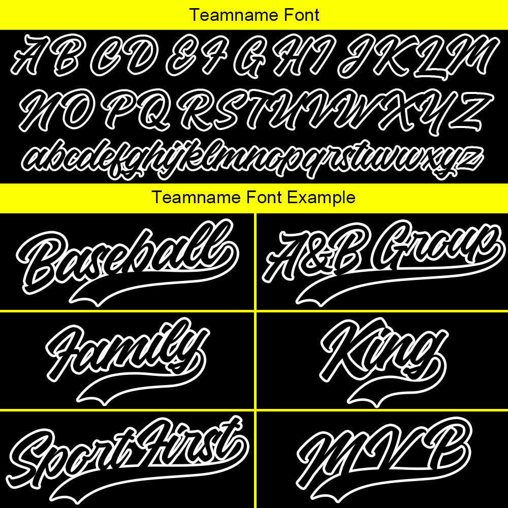 Custom Full Print Design Baseball Jersey Yellow-Black