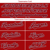 custom authentic baseball jersey cream-red-navy mesh