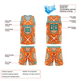 Custom Basketball Jersey Uniform Suit Printed Your Logo Name Number Retro&Orange