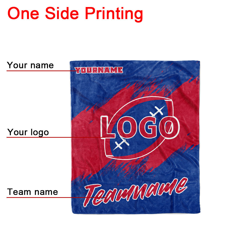 custom ultra-soft micro fleece blanket royal-red
